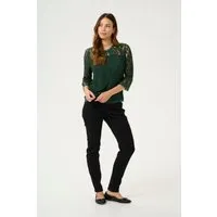 Kurzarm-Bluse Regular fit Sea Moss green