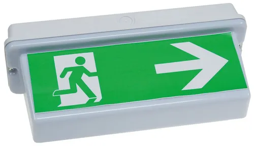 ChiliTec Notleuchte NL-D2 - LED Akku mit IP65 Schutz - Sicherheitsbeleuchtung mit 3h Notlichtdauer bei Stromausfall, ideal für Deckenmontage. Inkl. 4 selbstklebender Richtungsetiketten für optimale Orientierung.