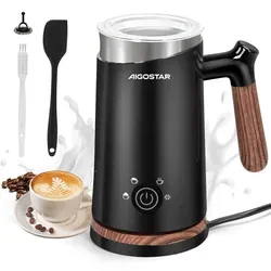 Aigostar Milchaufschäumer 4 in 1 - Elektrisch 500W, 300ml - Milchaufschäumer für perfekten Milchschaum, 4 in 1 Funktion für heiße und kalte Getränke, ideal für Kaffee und heiße Schokolade.