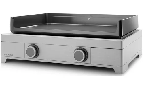 Forge Adour Gas Plancha 7000W mit emaillierter Gusseisenplatte 60x41cm - Außenküche mit effizienter Wärmeverteilung und ideal für Grillliebhaber, die gerne im Freien kochen.