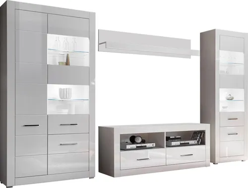 Home affaire Wohnwand BIANCO, (Set, 4-St)