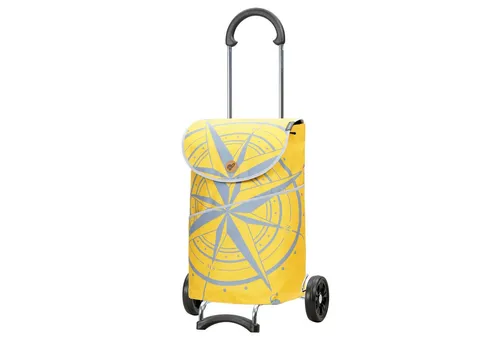 Andersen Einkaufstrolley - klappbar - 46 Liter - 40 kg Tragkraft - Kompakter Einkaufstrolley mit stabilem Stahlgestell und leisen Flüsterrädern für mühelosen Transport. Ideal für entspannte Einkäufe, mit praktischem Kordelzug und zusätzlichen Taschen für mehr Stauraum.