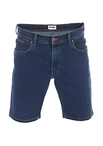 Wrangler Herren Jeans Short Texas Stretch Regular Fit Blau Chip - Modische Jeans Shorts von Wrangler für Herren, Regular Fit mit elastischem Material für optimalen Komfort. Ideal für den Sommer, vielseitig kombinierbar und auch in Übergrößen erhältlich.