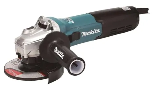 Makita GA5090X01 Winkelschleifer 125mm - Schleifmaschine mit SJS-Technologie, 1900W Leistung und variabler Drehzahl für präzise Anwendungen und optimalen Komfort.