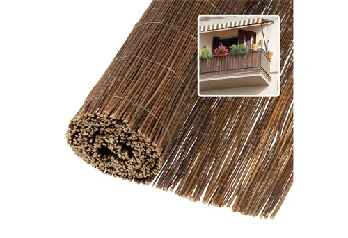 Jardinion Sichtschutzstreifen Weidenmatte 90x300 cm – Handgefertigter Weidenzaun für Balkon und Garten - Der Jardinion Sichtschutz aus 100% Weide bietet eine stilvolle und natürliche Lösung für mehr Privatsphäre. Ideal für Balkon oder Terrasse, handgefertigt und witterungsbeständig, sorgt er für eine ansprechende Optik im Außenbereich.