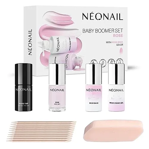 NEONAIL Baby Boomer Set Rose - Elegante Nagel-Styles - Nagellack Set für stilvolle Babyboomer-Nägel mit elegantem Ombré-Look. Ideal für eine langanhaltende Maniküre mit perfektem Glanz und beeindruckendem Farbverlauf.
