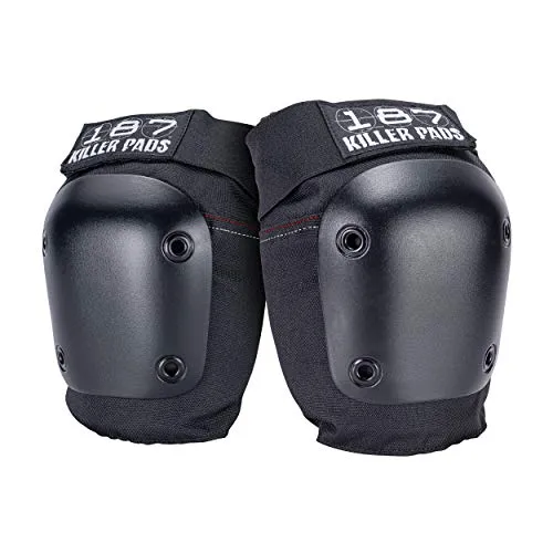 Killer Pads Kneepads Fly, Schwarz, L - Knieschoner für Skateboarder mit konturiertem Design für optimale Unterstützung und Stoßabsorption. Langlebiges ballistisches Nylon sorgt für Komfort und Mobilität.