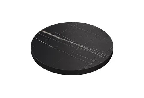 GGMMÖBEL Tischplatte BRASIL schwarz Ø 58 cm - Runde Tischplatte in elegantem Schwarz mit einem Durchmesser von 58 cm. Ideal für stilvolle Essbereiche und langlebig im täglichen Gebrauch. Made in Europe.