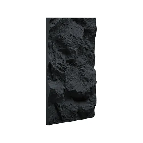 IZODEKOR PU Paneele Nachtstein 60x120 cm - 3D Wandverkleidung - 3D PU Wandpaneele in realistischer Steinoptik: ideal für kreative Wandgestaltungen. Leicht und einfach zu montieren, perfekt für Innenräume und geschützte Außenbereiche.