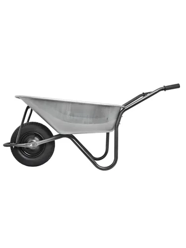 Home>it Home it builder's wheelbarrow with pneumatic rubber wheel and hammered finish 110 litres