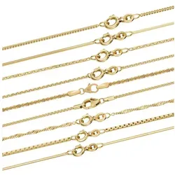 HOPLO Goldkette Ankerkette rund 333 - 8 Karat Gold 0,8 mm - 38 cm - Ketten aus 333er Gelbgold, hochglanzpoliert und ideal für Kinder. Diese massive Ankerkette bietet stilvollen Schmuck in perfekter Größe von 38 cm.