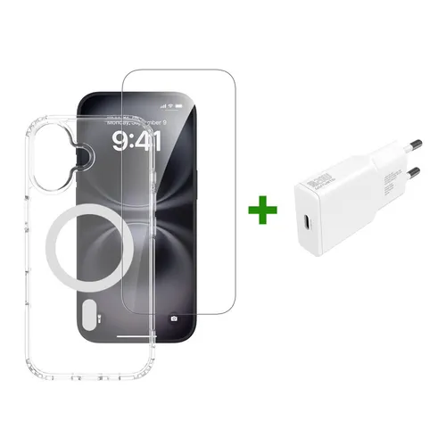 4smarts 3in1 Premium Starter Set für Apple iPhone 17 - Apple iPhone Zubehör, enthält alles für den optimalen Schutz und die Nutzung deines iPhones, inklusive MagSafe-Kompatibilität für einfaches Laden.