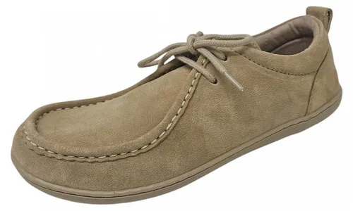 Groundies Cricket Barfußschuhe Beige Gr. 37 - Bequeme Barfußschuhe für Damen in elegantem Beige. Ideal für den täglichen Gebrauch, mit hochwertigem Leder und schlichter Schnürung für optimalen Tragekomfort.