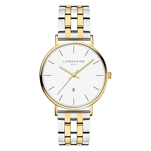 Liebeskind Berlin Damen Analog Quarz Uhr LT-0215-MQ - Elegante Damenuhr mit Edelstahlarmband, kratzfestem Mineralglas und einzigartigem Easy-Change-System für schnellen Bandwechsel, ideal für jeden Anlass.