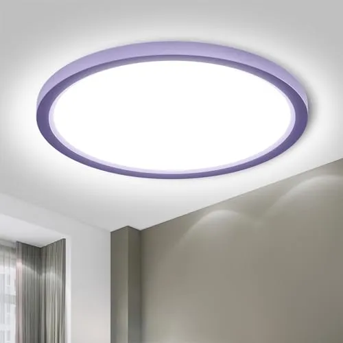 LQWELL® Deckenleuchte LED Deckenlampe, 1,6CM Ultradünn Rund Flach IP44 Wasserfest Badlampe 24W 6500K 2500LM Modern für Wohnzimmer Badezimmer Schlafzimmer Küche Balkon Keller Büro, 300 * 16mm