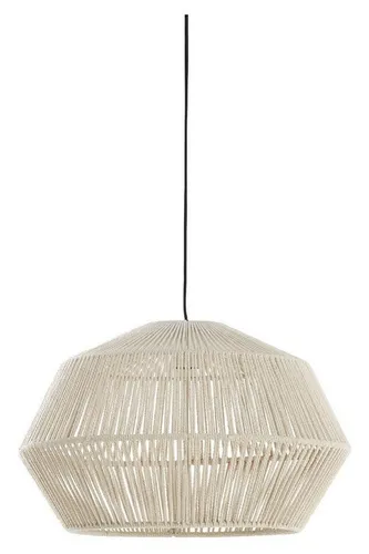 Light & Living Pendelleuchte DEYA, 1-flammig, Creme - Moderne Pendelleuchte aus cremefarbenem Metall und Baumwollgarn, perfekt für stimmungsvolle Beleuchtung in jedem Raum. Ø 49 cm, E27-Fassung für individuelles Lichtdesign.