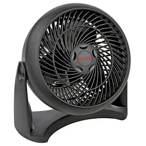 Honeywell Turbo-Ventilator HT-900E4 schwarz - Ventilator mit 3 Leistungsstufen und 90° Neigbarkeit, ideal für Wandmontage, kompakte Größe für effiziente Luftzirkulation in jedem Raum.