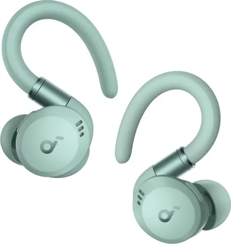 soundcore von Anker Sport X20 - Kabellose Workout Kopfhörer - Kopfhörer mit IP68 Wasserschutz, verstellbaren Ohrhaken und 48h Spielzeit - perfekt für konzentriertes Training mit tiefem Bass und Geräuschunterdrückung.