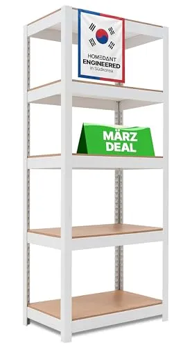 HOMEDANT House Premium-Schwerlastregal Kellerregal Lagerregal Haushaltsregal Küchenregal 40 x 60 x 150cm