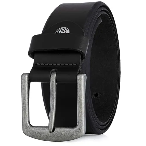 LINDENMANN Echter Voll-Ledergürtel Herren, Jeans-Gürtel Herren Leder 40 mm breit, Gürtel Herren, Echter Voll-Ledergürtel schwarz, Größe/Size:105, Farbe/Color:schwarz