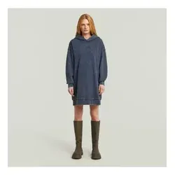 G-Star Damen Sweatshirtkleid A-Line D27165-D969-H598 in Blau (XL) - Lässiges A-Linien Sweatshirtkleid mit Kapuze, ideal für stilvolle Freizeitlooks. Aus 100 % Baumwolle gefertigt, bietet es perfekten Komfort und eine moderne Passform.