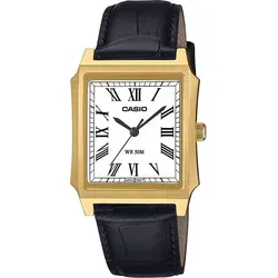 Casio MTP-B190GL-7BVEF - Elegante Herrenuhr - Armbanduhren mit goldfarbenem Gehäuse und hochwertigem Lederarmband für perfekten Tragekomfort und zeitloses Design, ideal für Alltag und besondere Anlässe.
