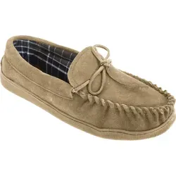 Sleepers Herren Adie Hausschuhe - Mokassins aus Wildleder (Beige, Größe 43) - Klassische Mokassins aus hochwertigem Wildleder mit bequemer Gummisohle. Ideal für entspannte Stunden zu Hause und bietet optimalen Tragekomfort.