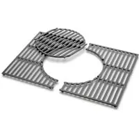 Gourmet BBQ System Grillrost-Einsatz 8847, für Spirit 300 schwarz - 3-teiliges Gusseisen-Grillrost, ideal für gleichmäßige Hitzeverteilung und perfektes Grillen mit Weber Spirits der 300er Serie