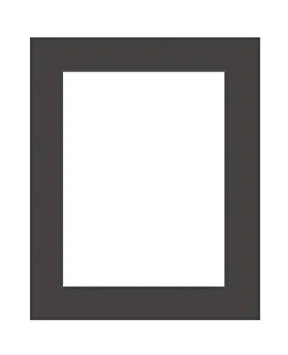 DEHA Design Passepartout Karton 50x70 cm für Bilder im Format 40x60 cm, Schwarz