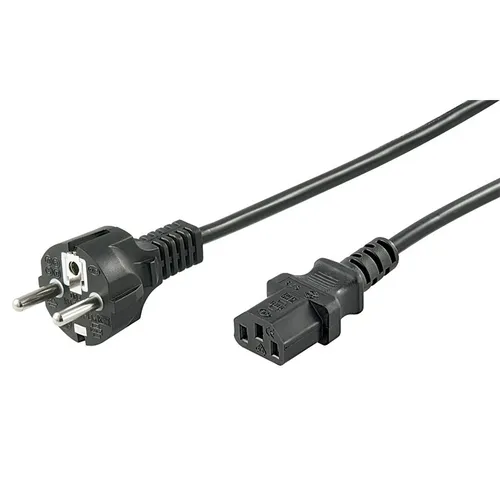 Netzkabel Schutzkontaktstecker an Kaltgerätestecker 1,5m schwarz