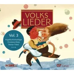 Volkslieder. Vol.3, 1 Audio-CD + Booklet Exklusive Volkslieder-Sammlung. Buch: Zum Projekt, zu den Künstlern und die Liedtexte - engl.-dtsch.