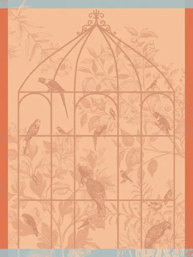 Le Jacquard Français Geschirrtuch Sonate Rougegorge 60x80 cm Baumwolle