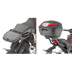 GIVI Bauletto Portavaligia Monolock für Honda CB 125 R und CB 300 R - Topcase für Honda CB 125 R (18-20) und CB 300 R (18-21), bietet zusätzlichen Stauraum und ist einfach zu montieren.