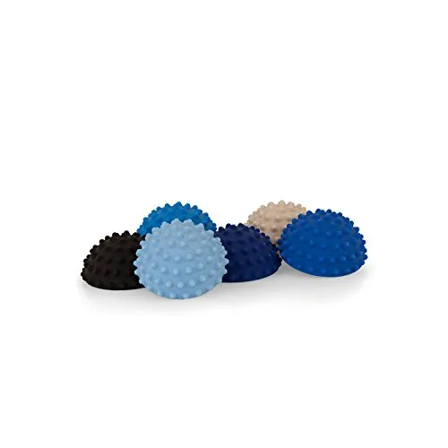 AFH Webshop 6 x Therapie Balance Igel Mini sehr fest in Trendigen Blautönen | Durchmesser: 9 cm | Gymnastik Igel | Igelball | Kleiner Balance Igel, Ideal für Kinder (6