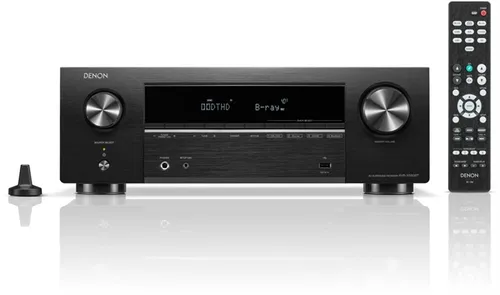 Denon AVRX580BTBKE2 (schwarz) - HiFi-Receiver mit 8K-Bildqualität und vollem Surround-Sound, Dolby Vision und kabellosem Musikstreaming über Bluetooth für ein beeindruckendes Home-Entertainment-Erlebnis.