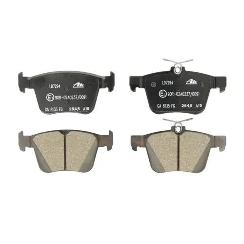 ATE Bremsbelagsatz 13.0470-7294.2, Hinten, Keramik - Bremsbeläge für hinten, aus hochwertigem Keramikmaterial, sorgen für eine ruhige und effektive Bremsleistung. Ideal für sicheres Fahren und weniger Bremsstaub.
