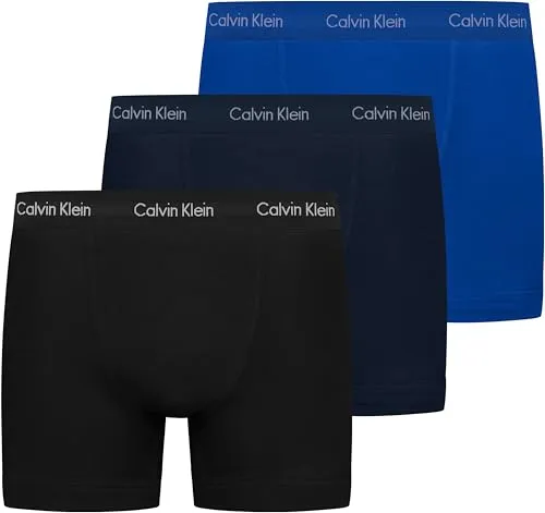 Calvin Klein Herren - 3er-Pack Hüft-Shorts Cotton Stretch, Mehrfarbig - Retroshorts für Herren mit CK-Branding, ideal für Alltag und Sport. Aus weicher Stretch-Baumwolle für perfekten Sitz und hohen Tragekomfort.