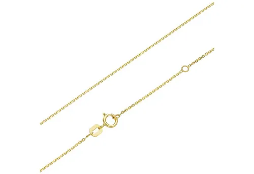 Luigi Merano Kette ohne Anhänger diamantierte Ankerkette, massiv, Gold 375