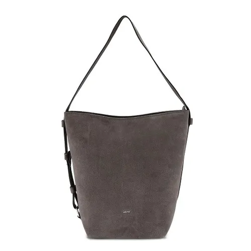 abro Beuteltasche Cosmo - Elegante Beuteltasche 39 cm in Grau - Beuteltaschen aus hochwertigem italienischem Rindleder, mit herausnehmbarem Etui und verstellbarem Schultergurt für individuellen Tragekomfort.
