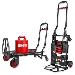 WALTER 2-in-1 Transportwagen & Transportkarre – 150 kg Tragkraft, klappbar und flexibel einsetzbar - Der WALTER 2-in-1 Transportwagen vereint zwei Funktionen in einem kompakten Design. Ideal für Werkstatt, Lager oder Garten. Mit ausziehbarem Griff und Feststellbremsen für sicheres Transportieren von Lasten bis zu 150 kg.