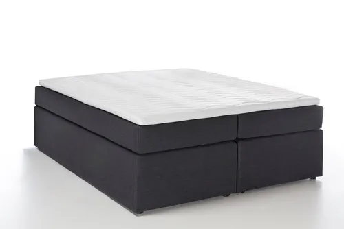 Möbelfreude Boxspringbett Boxspringbett Bella Anthrazit 200x220 cm H3, Anthrazit 200x220 cm H3, 7-Zonen Taschenfederkern-Matratze inkl. Visco