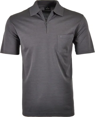 RAGMAN Herren Poloshirt Kurzarm mit Zipper in Anthrazit 3XL - Stylisches RAGMAN Herren Poloshirt mit kurzem Arm, Polokragen und Reißverschluss. Aus pflegeleichtem Baumwollmix, ideal für den täglichen Einsatz und vielseitig kombinierbar.