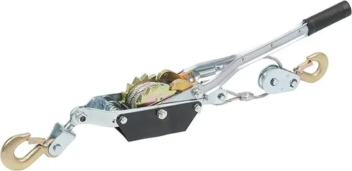 Schwerlast Greifzug 2000 kg mit 3 m Stahlseil - Zubehör für Autoanhänger, ideal zum Umsetzen schwerer Ladungen mit einem robusten 3-m-Stahlseil und Zweigangbetrieb für kontrollierten Zug.