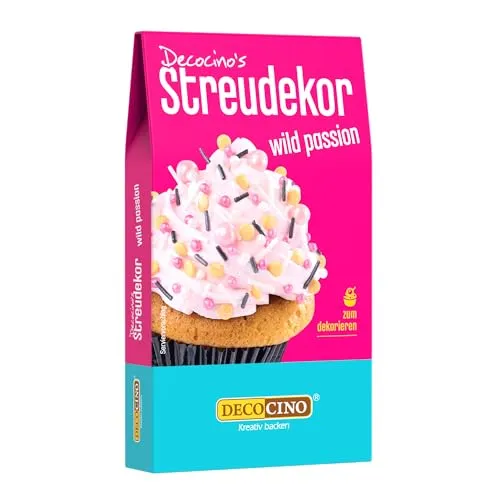 DECOCINO Streudekor Wild Passion 40g - tolle Farben, bunt und wild für Streuselfans, ideal für Geburtstage, Feiern und Partys, perfekt für Jungs und Mädchen sowie Kuchen, Torten und Cupcakes