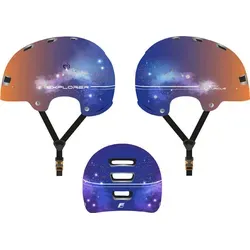 Fischer Fahrradhelm BMX SM für Kinder Jugend Unisex Schwarz Größe Radrennsport - Bunt