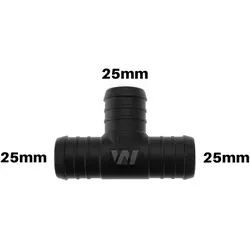 WamSter® T Schlauchverbinder Pipe Connector 25mm Durchmesser