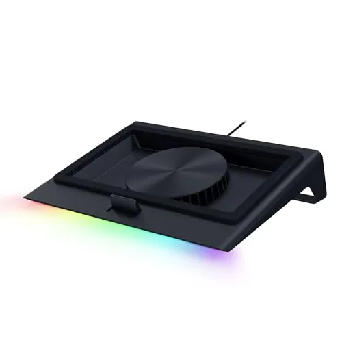 Razer Laptop Cooling Pad - Laptop-Ständer mit leistungsstarkem Notebook-Lüfter und 3-Port-USB-Hub für optimale Kühlung und zusätzliche Anschlussmöglichkeiten.