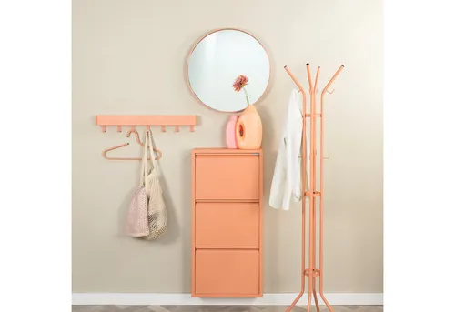 Garderobe Jessy in clay terra aus Stahl - Moderner Kleiderständer aus hochwertigem Stahl, freistehend und pflegeleicht. Ideal für stilvolle Flure und Eingangsbereiche.