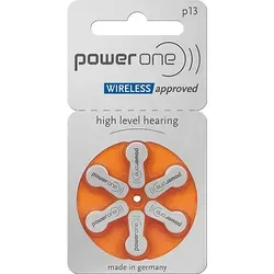Batterien Hörgeräte Power One P 13 - Quecksilberfrei - Batterien für Hörgeräte, Typ 13 / PR48, umweltfreundlich und langlebig für optimale Hörleistung.