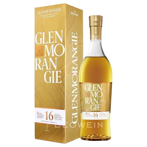 Glenmorangie 16 Jahre The Nectar Whisky - Whisky, edler Highland Single Malt mit 16 Jahren Reifung und einzigartigem Finish in Weinfässern für ein unverwechselbares Aroma.